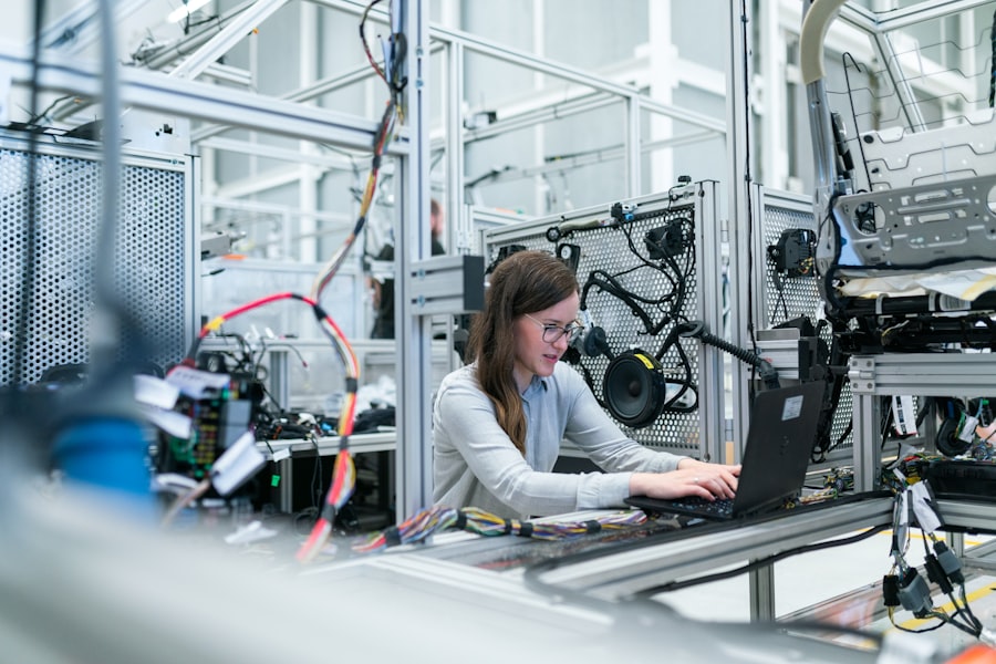 Engineer in a manufacturing lab